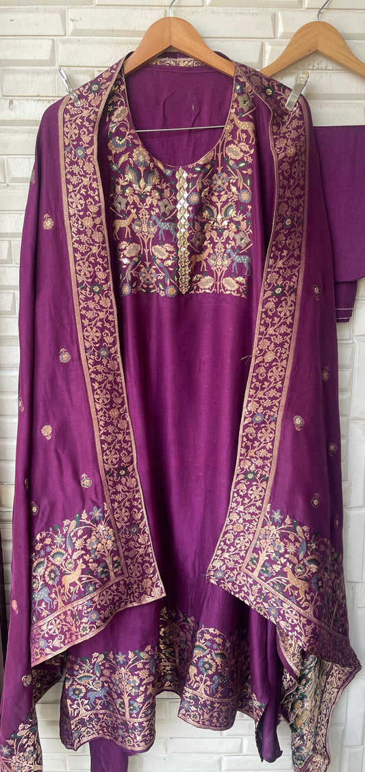 Self banarasi unstitched ladies suit Rc18206 (b)