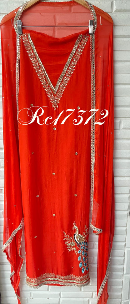 Organza unstitched ladies suit Rc17372