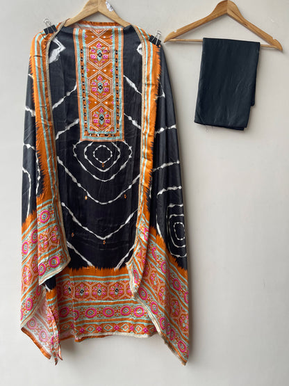 Gajji silk printed unstitched ladies suit Rc19226 (a)