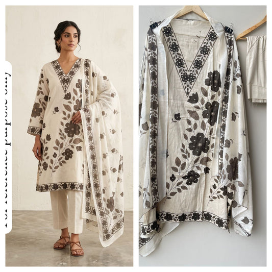 Soft cotton unstitched ladies suit Rc18919