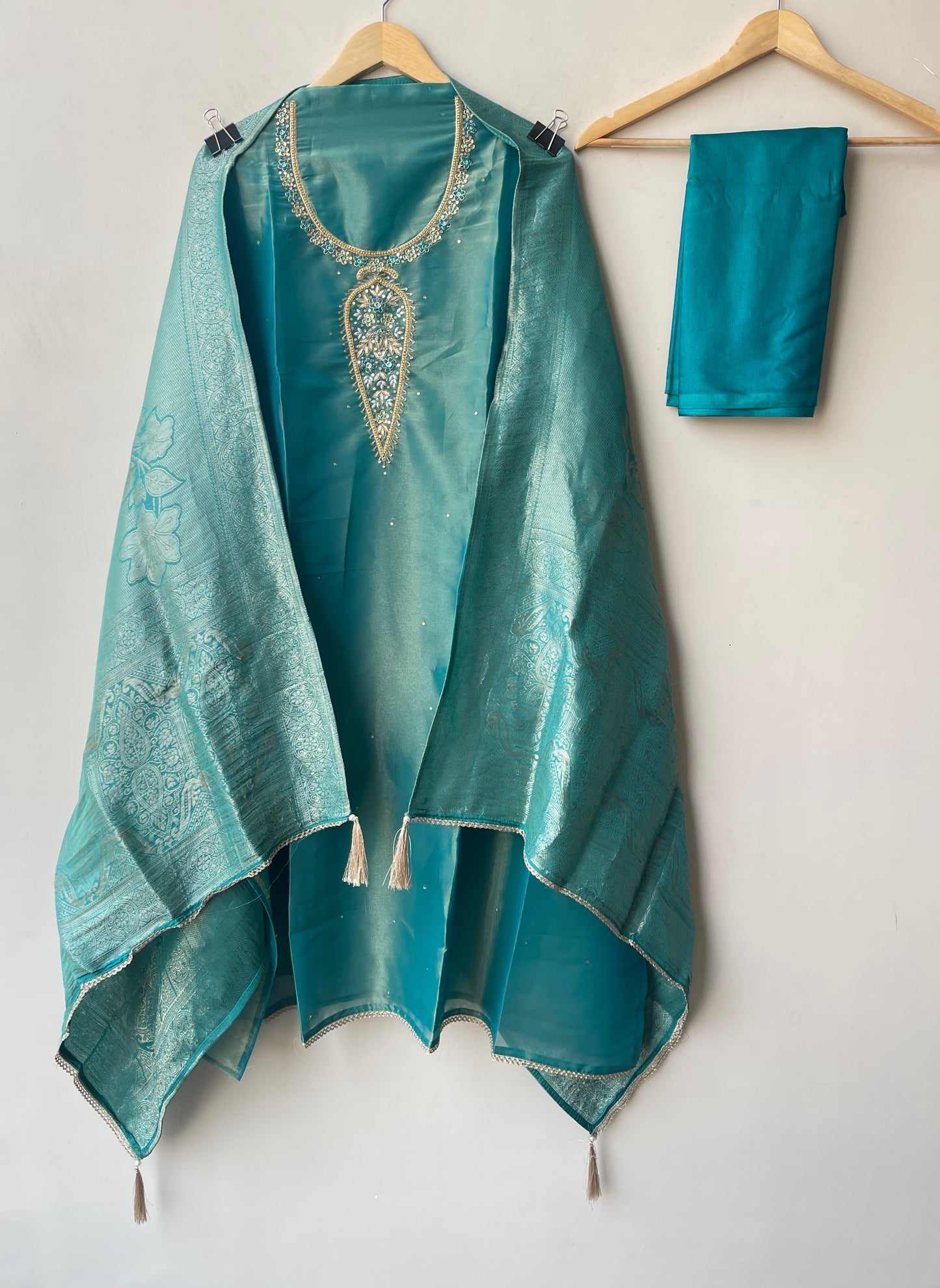Shimmer organza unstitched ladies suit Rc19319 (b)