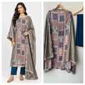 Designer Cotton Printed 3pcs Unstitched Suit Set