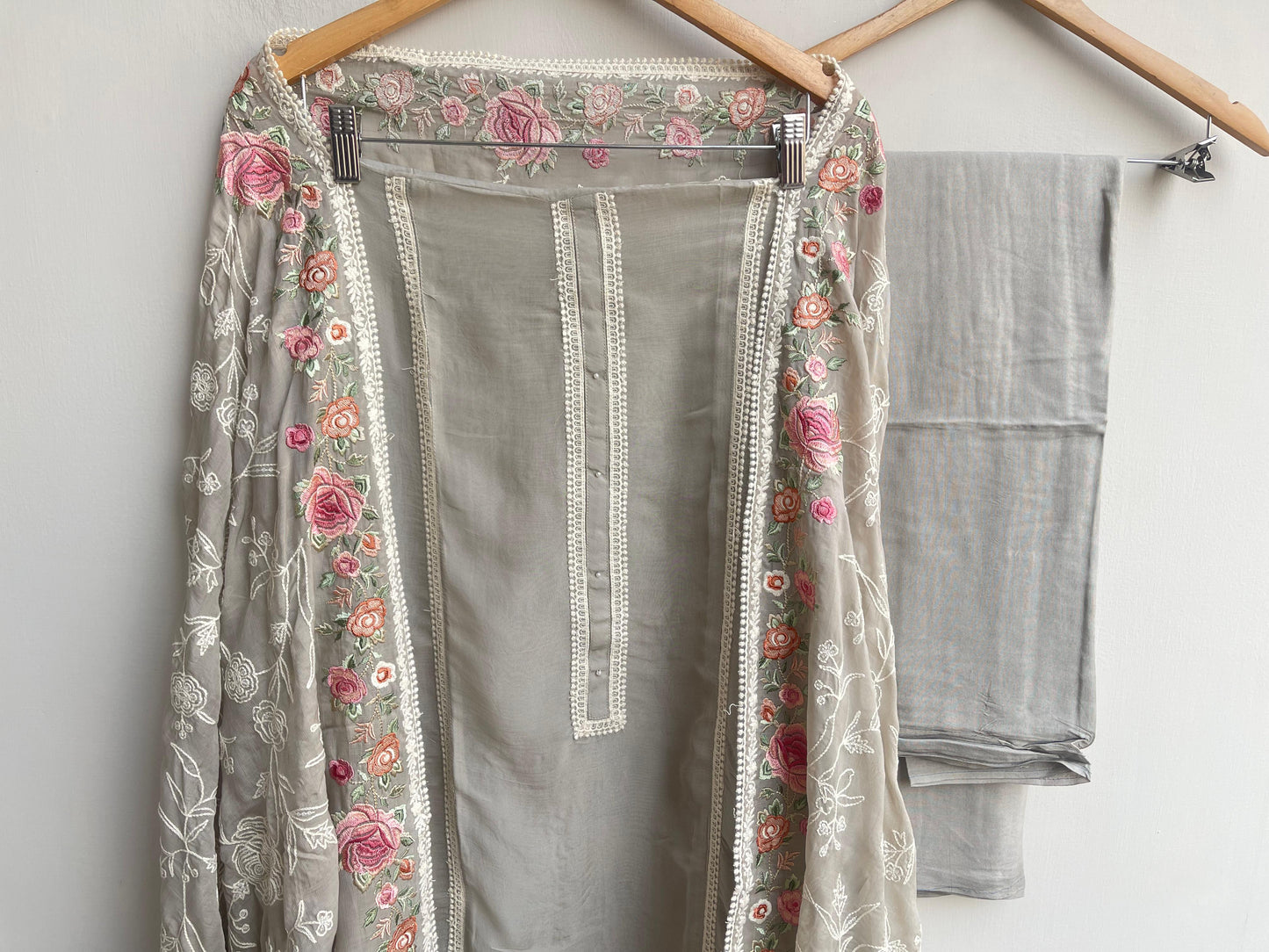 Pure organza unstitched ladies suit Rc18467 (b)