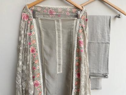 Pure organza unstitched ladies suit Rc18467 (b)