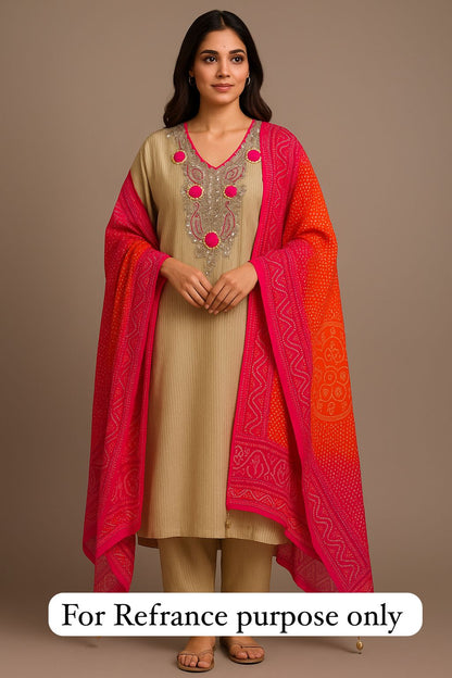 Banarasi shimmer silk unstitched ladies suit Rc17737