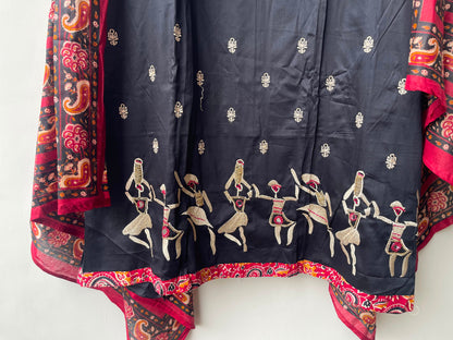 Worli art inspired cotton ladies unstitched suit Rc19082 (b)