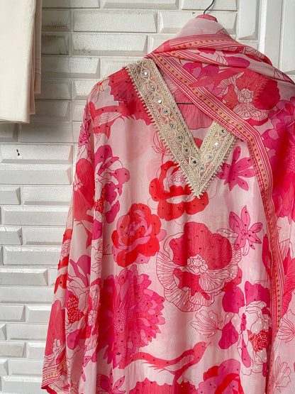 Organza unstitched ladies suit Rc16859