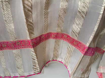 Banarasi shimmer silk ladies unstitched suit Rc19345