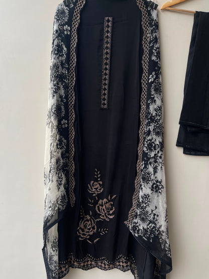 Pure organza unstitched ladies suit Rc19044