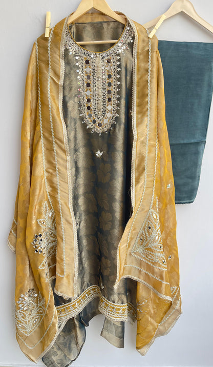 Shimmer silk unstitched ladies suit Rc17923 (a)