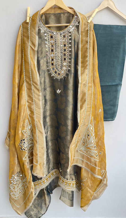 Shimmer silk unstitched ladies suit Rc17923 (a)