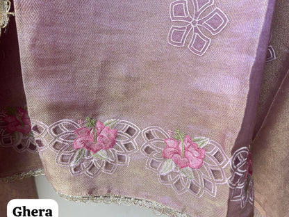 Premium Self Shimmer Silk 3 pcs Unstitched Designer Suit Set