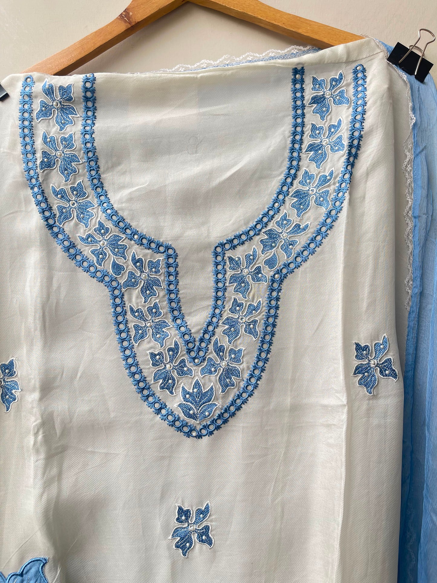 Organza Tuile fabric ladies unstitched suit Rc19086