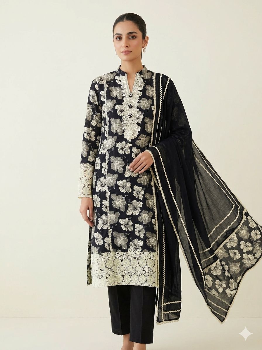 Cotton Printed Unstitched Ladies Suit RC-18843 – view 2
