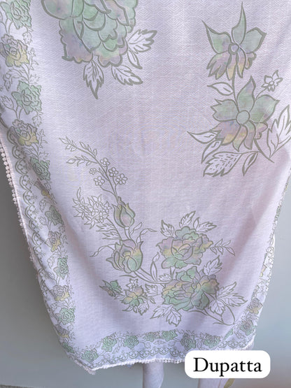 Self linen printed unstitched ladies suit Rc18428 (b)