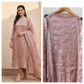 Shimmer glass silk fabric unstitched ladies suit