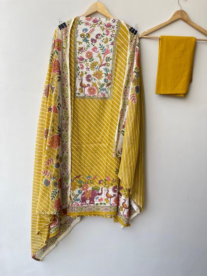 Cotton printed unstitched ladies suit Rc18944