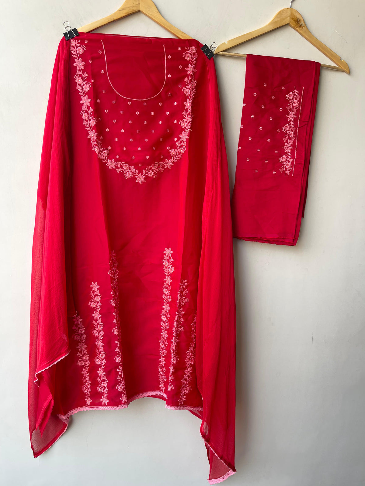 Organza tuile unstitched ladies suit