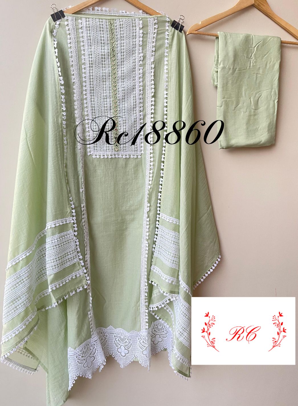 Wrinkled Self Mul Cotton Ladies Unstitched Suit RC-18860 – view 8