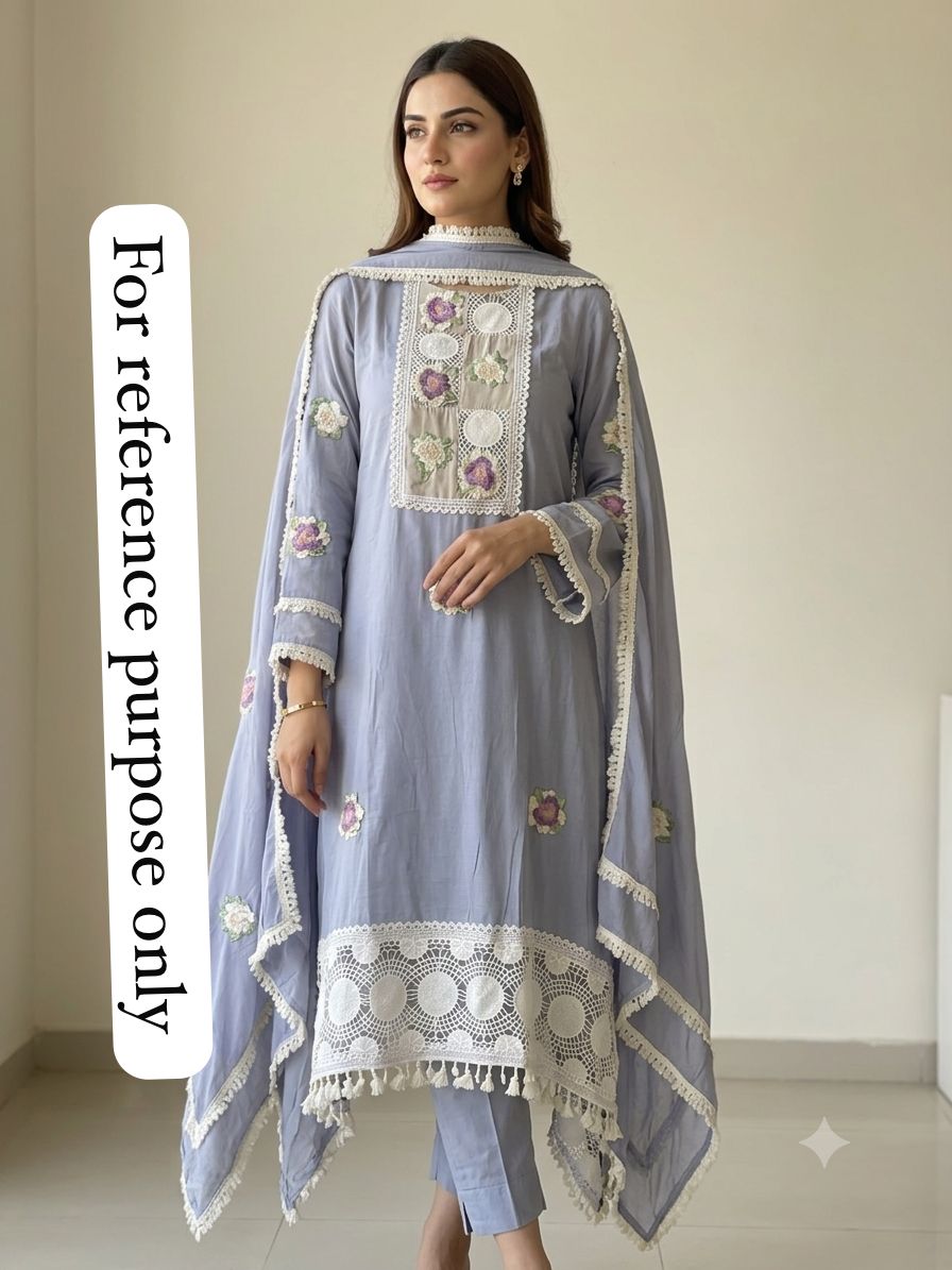 Mul chanderi unstitched ladies suit Rc18949