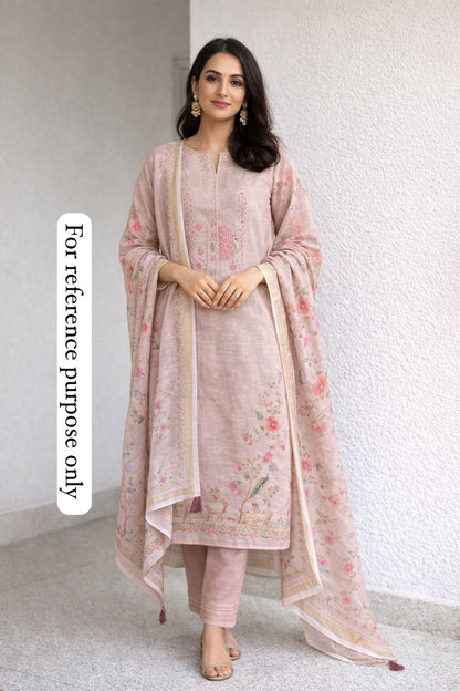 Linen printed unstitched ladies suit Rc18553 (a)