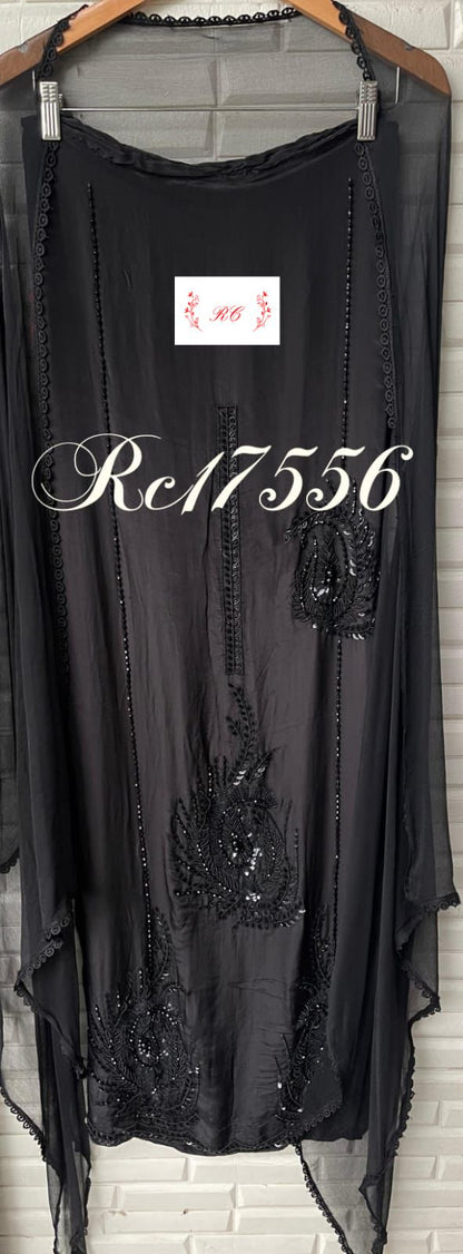 Crepe Silk unstitched ladies suit Rc17556