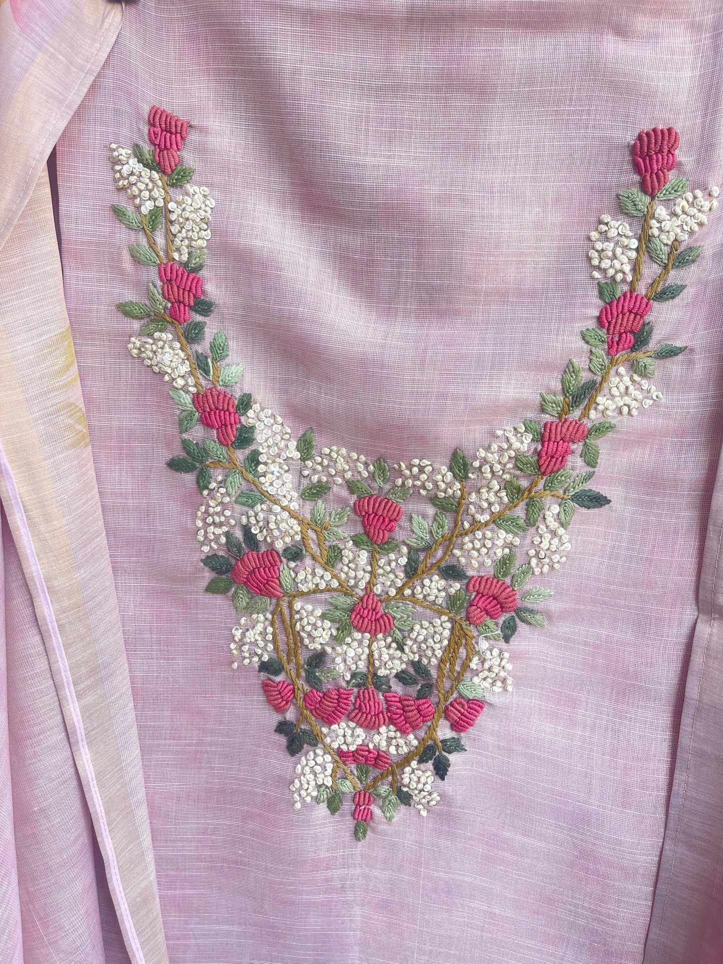 Self shimmer linen unstitched ladies suit Rc17937