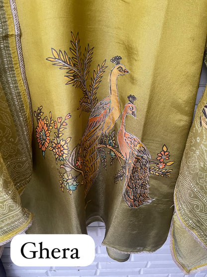 Shimmer silk unstitched ladies suit Rc17775 (b)