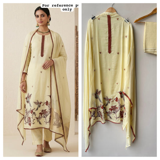 Organza soft flowy unstitched ladies suit Rc19156 (b)