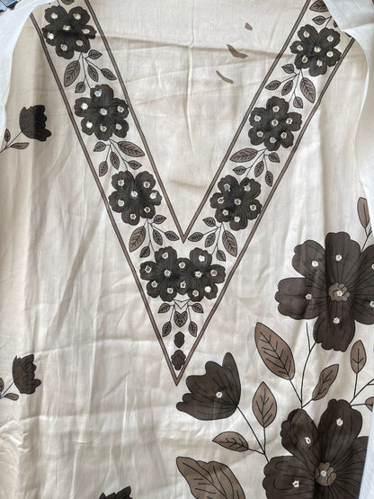 Soft cotton unstitched ladies suit Rc18919