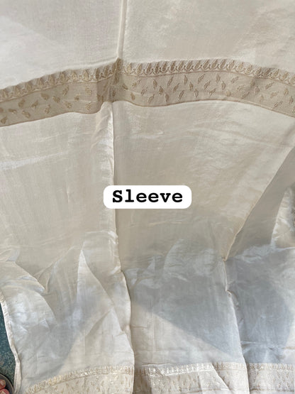 Elegant Shimmer Silk Embroidered Unstitched Designer Suit Set