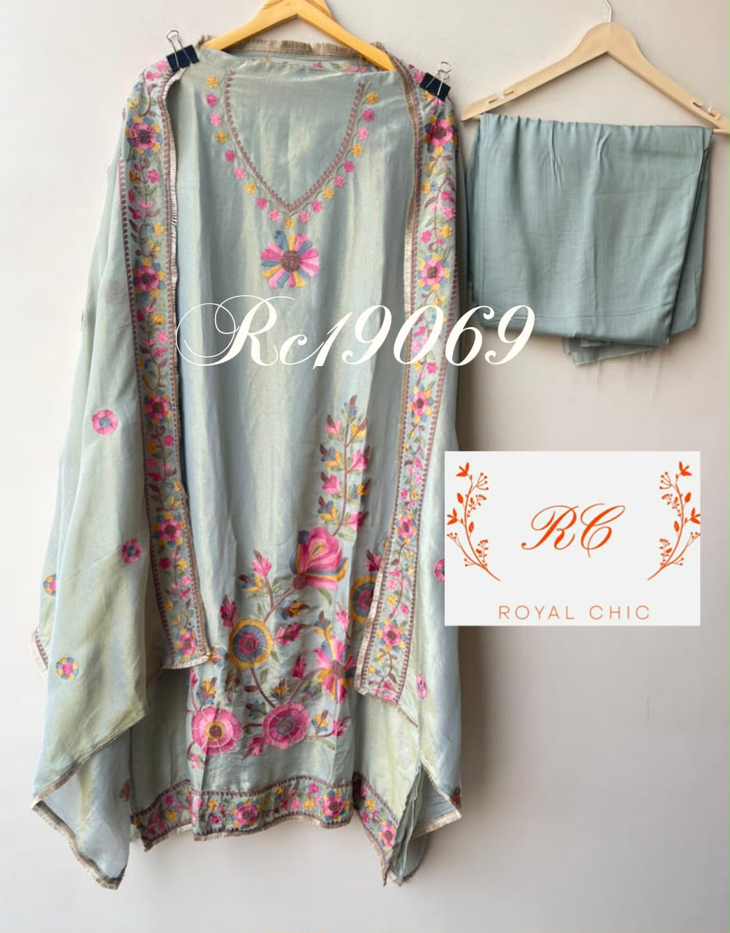 Shimmer silk unstitched ladies suit Rc19069
