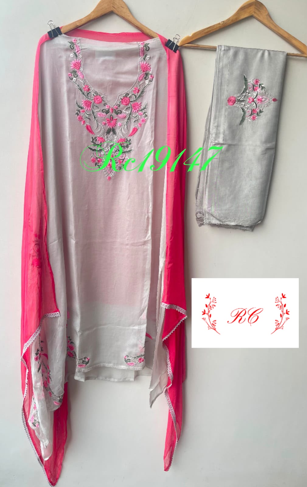 Organza Tuile unstitched ladies suit Rc19147