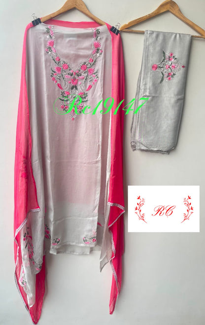 Organza Tuile unstitched ladies suit Rc19147