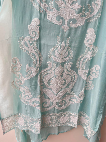 Organza Tuile fabric ladies unstitched suit Rc19131 (c)