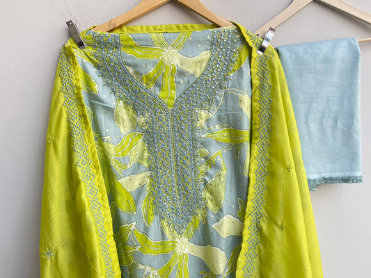 Cotton printed unstitched ladies suit Rc18366