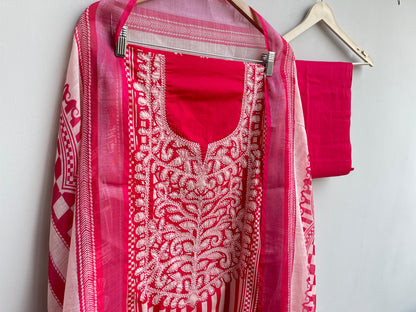 Cambrick cotton unstitched ladies suit Rc18385