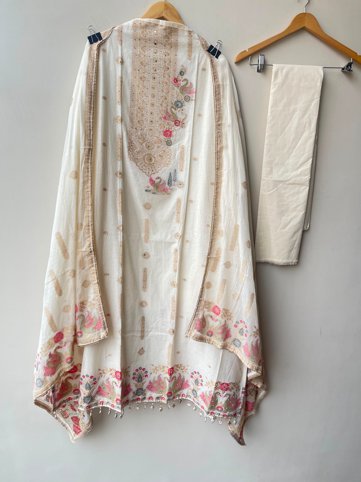 Banarasi cotton jaamdhani weaving unstitched ladies suit Rc19053