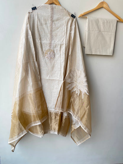 Banarasi mul chanderi ladies unstitched suit Rc19095