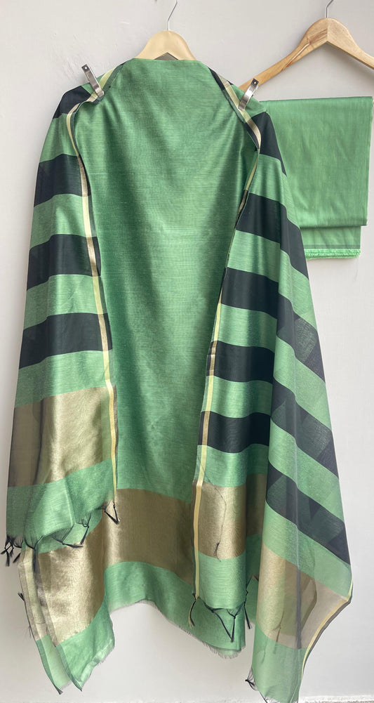 Chanderi silk unstitched ladies suit Rc17994 (a)