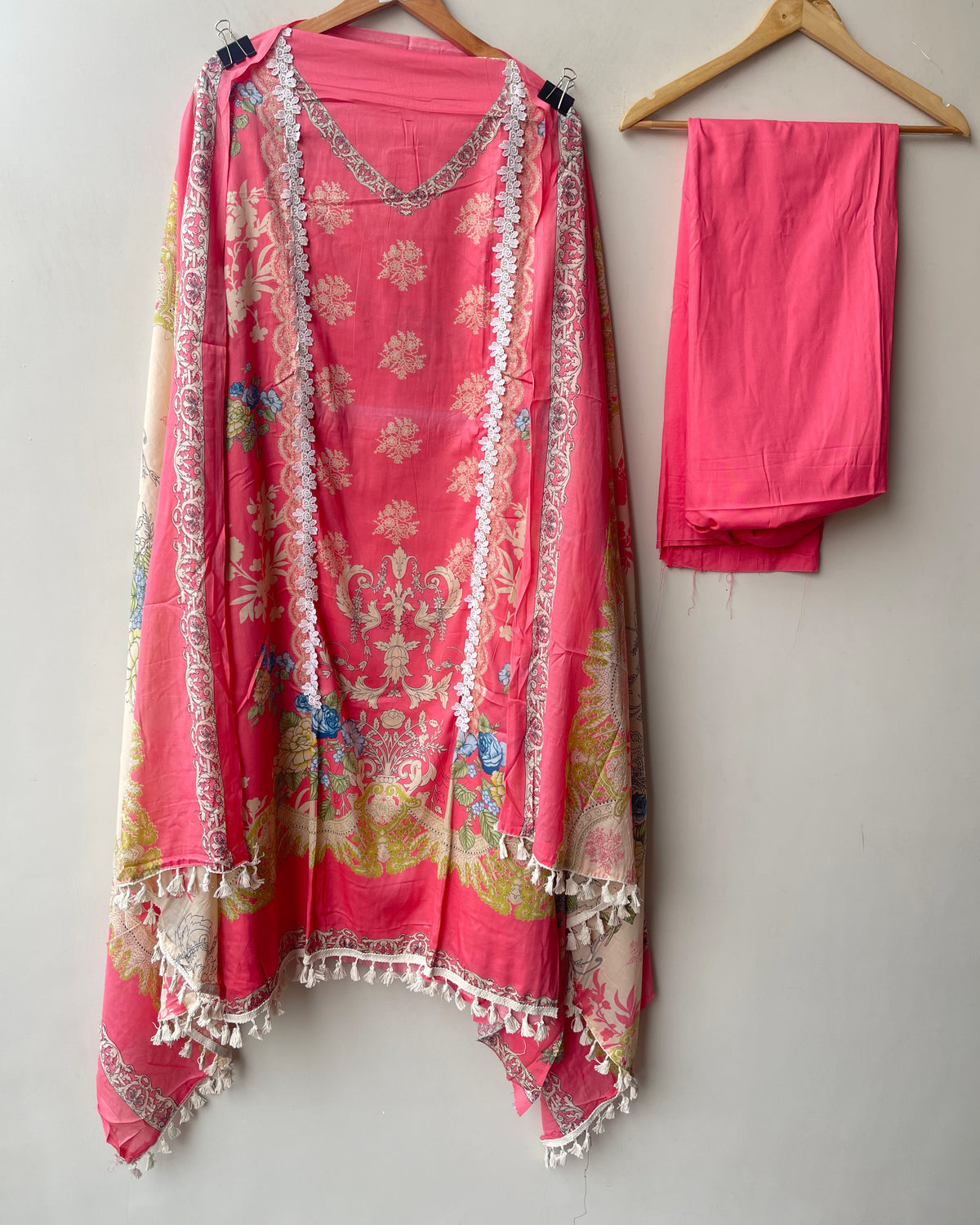 Designer Cotton Printed Unstitched 3 Pcs Suit Set