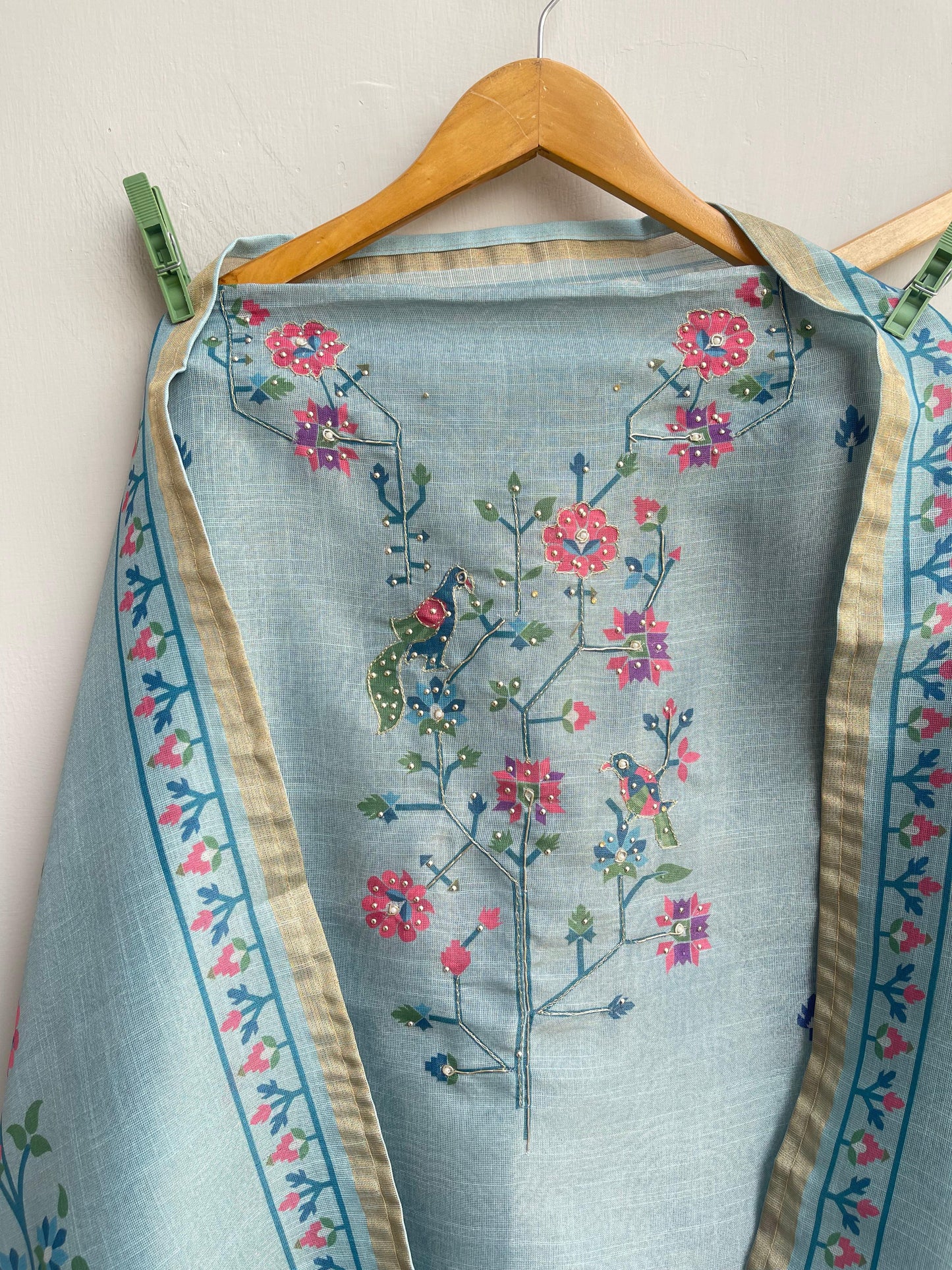 Linen unstitched ladies suit Rc18436