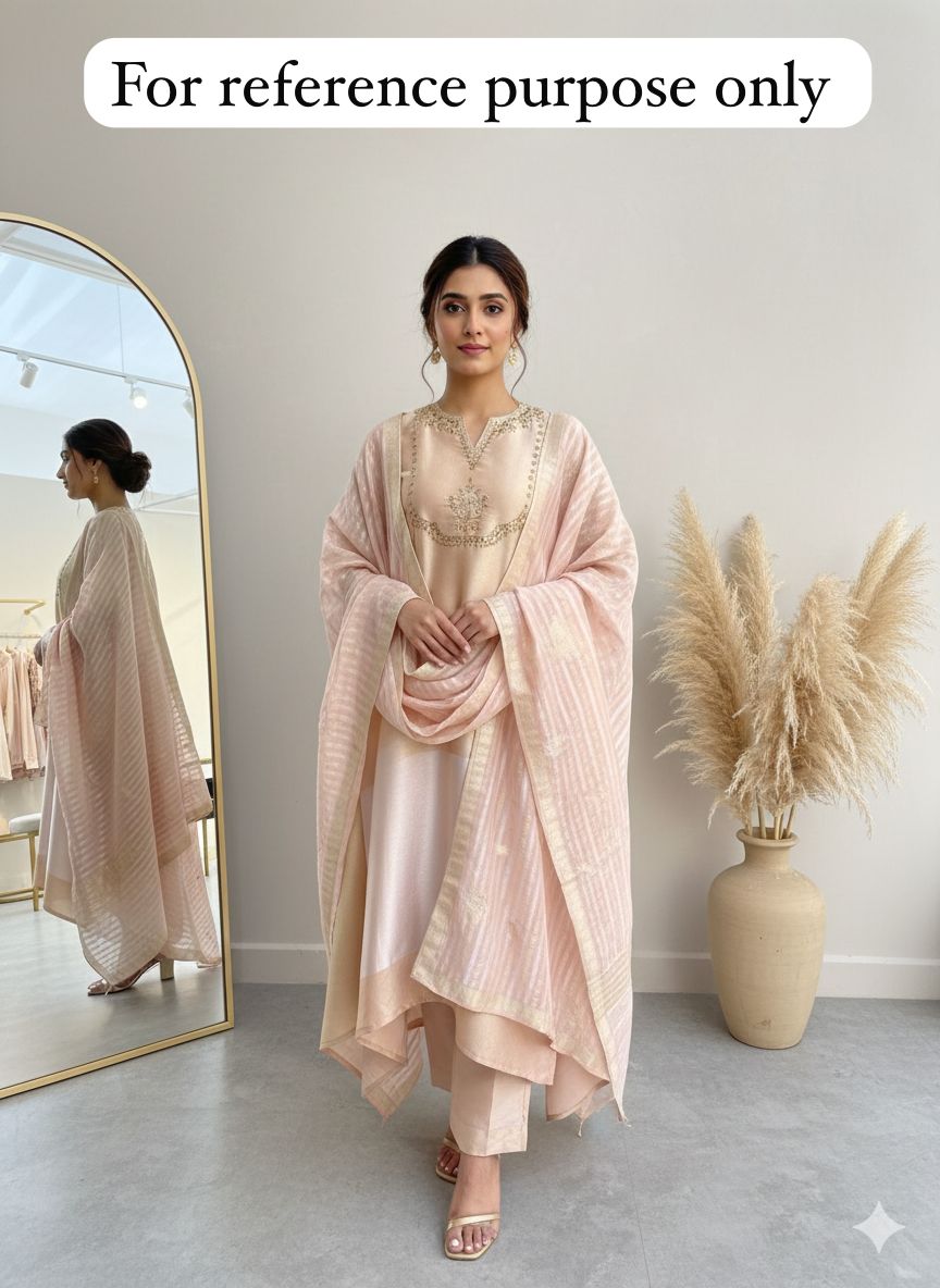 Self shimmer jiraffe silk unstitched ladies suit Rc18484