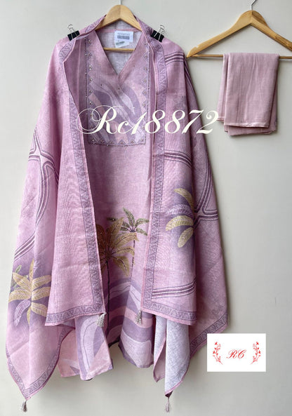 Linen Printed Unstitched Ladies Suit RC18872 – view 3