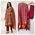 Cotton chanderi printed ladies unstitched suit Rc19265 (a)