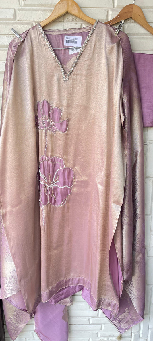 Pure giraffe silk unstitched ladies suit Rc18403