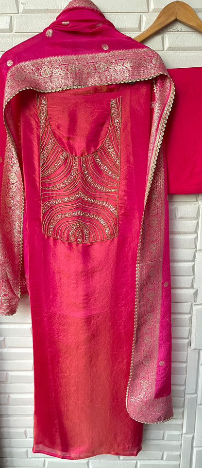 Shimmer silk unstitched ladies suit Rc17789 (b)