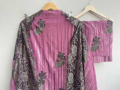 Micra crushed velvet unstitched ladies suit Rc18281