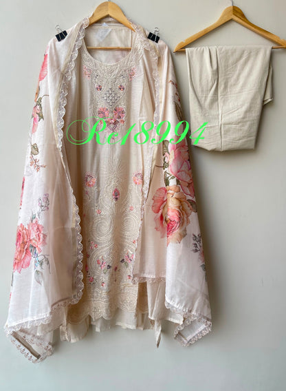 Mul chanderi unstitched ladies suit Rc18994