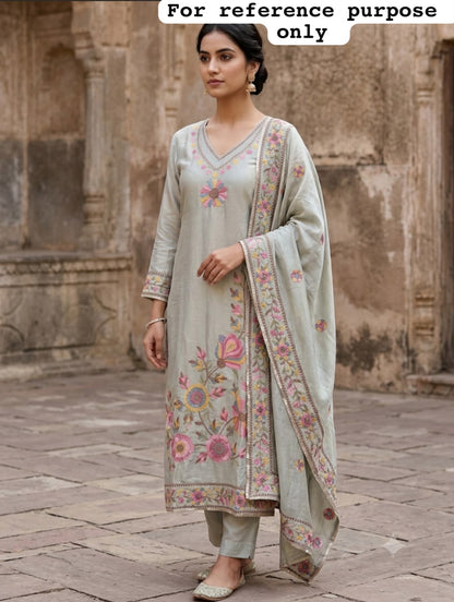 Shimmer silk unstitched ladies suit Rc19069